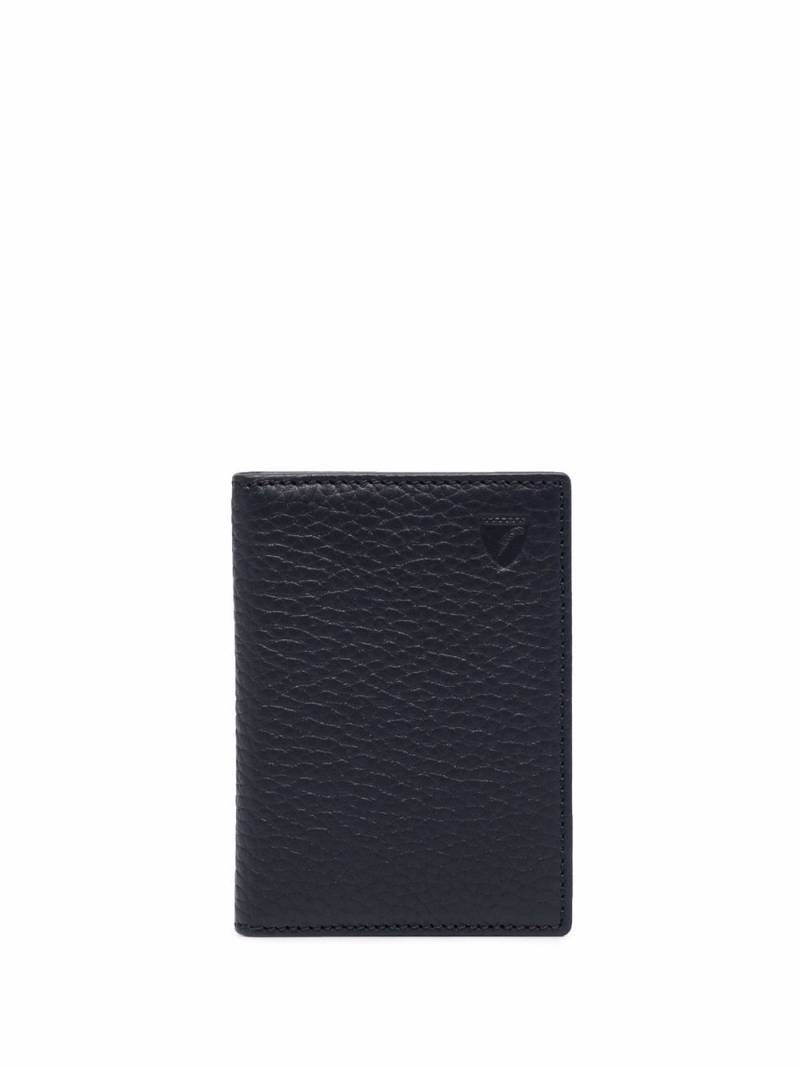 Aspinal Of London pebbled-effect double fold wallet - Blue von Aspinal Of London