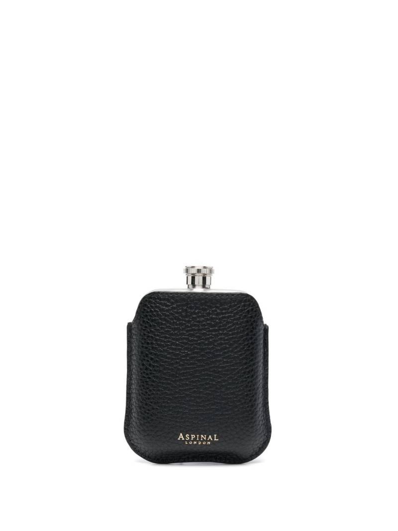 Aspinal Of London round hip flask - Black von Aspinal Of London