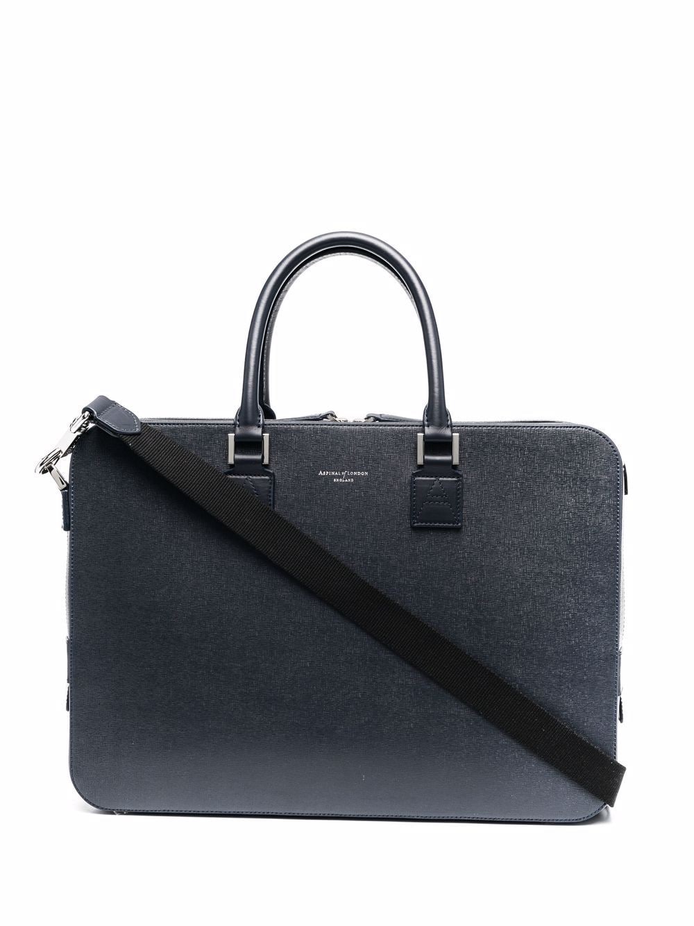 Aspinal Of London Mount Street laptop briefcase - Blue von Aspinal Of London