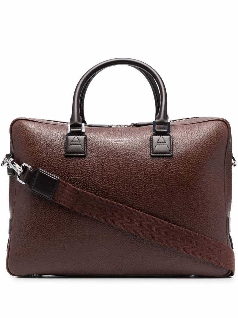 Aspinal Of London small Mount Street briefcase - Brown von Aspinal Of London