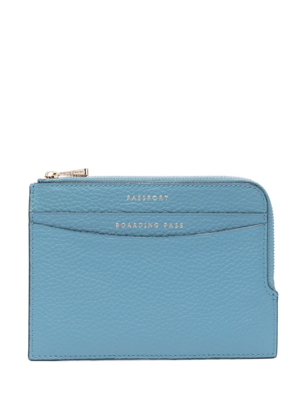 Aspinal Of London zip-up leather travel wallet - Blue von Aspinal Of London