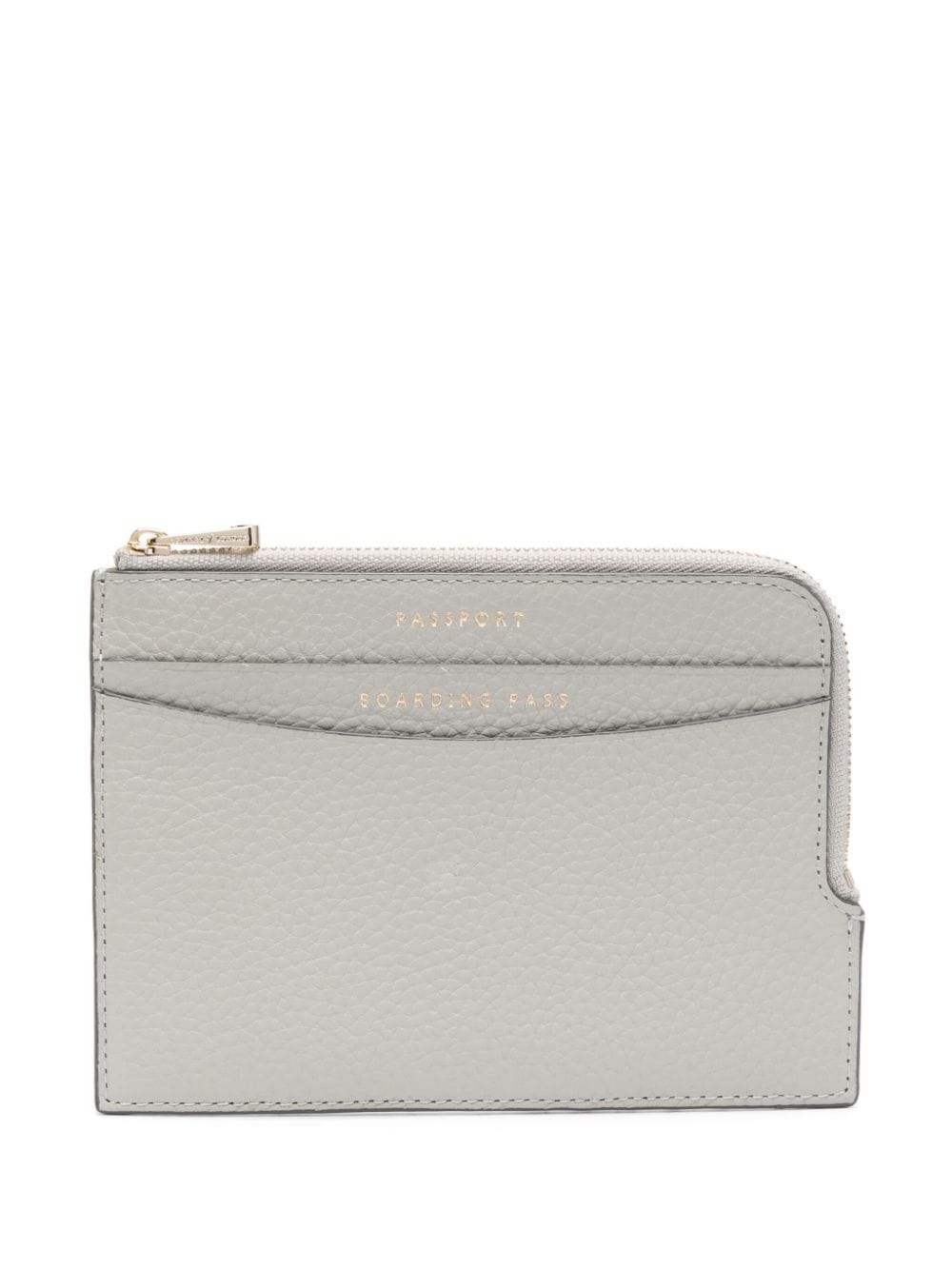 Aspinal Of London zip-up leather travel wallet - Grey von Aspinal Of London