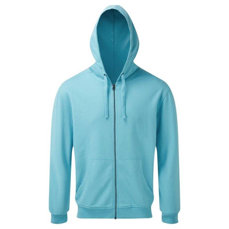 Coastal Vintage Wash Hoodie Mit Durchgehendem Reißverschluss Herren Blau L von Asquith & Fox