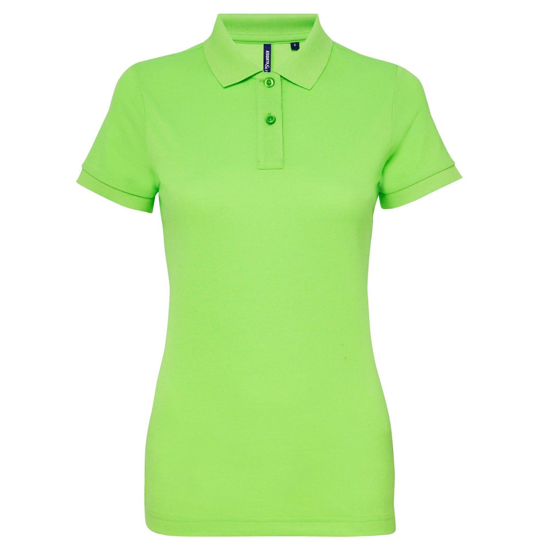 Kurzarm Polo Shirt Damen Grün M von Asquith & Fox