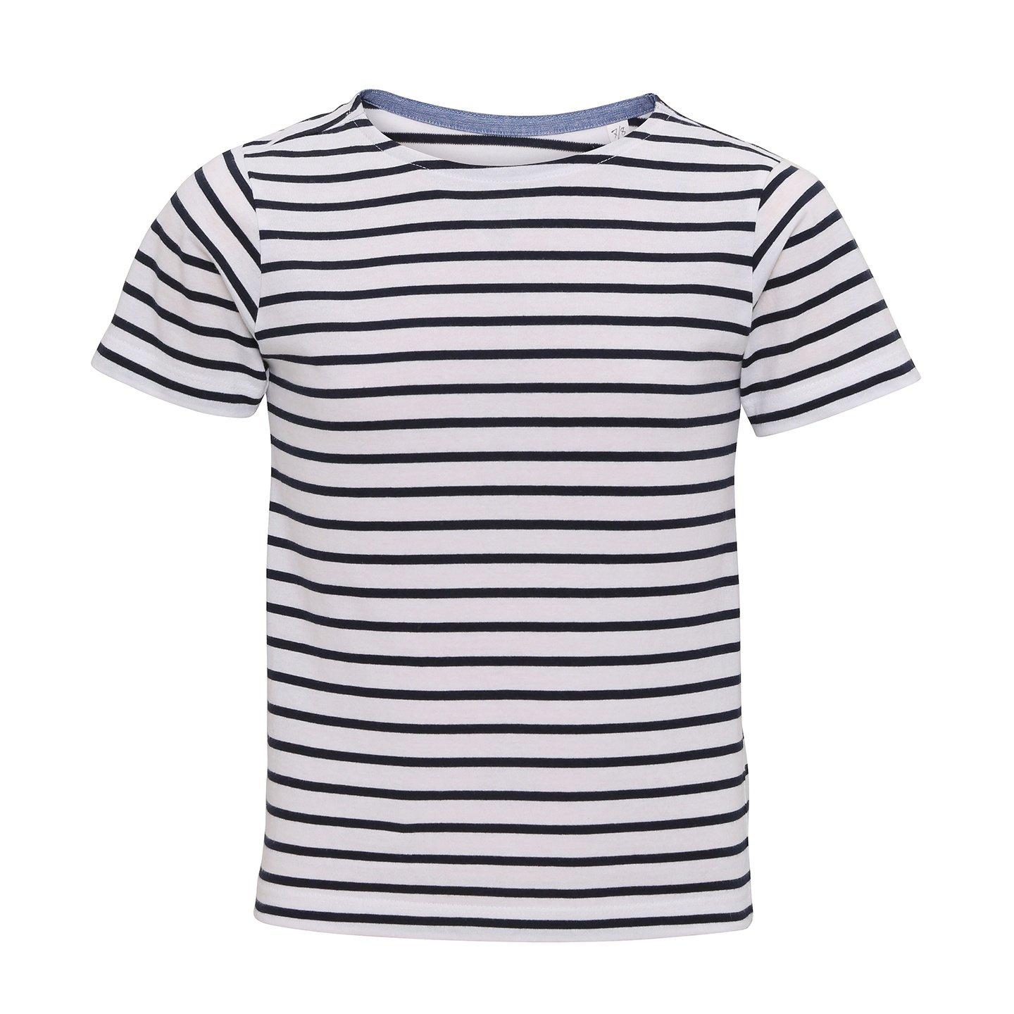 Asquith & Fox - Mariniere Coastal Kurzarm TShirt, 140, Weiss von Asquith & Fox