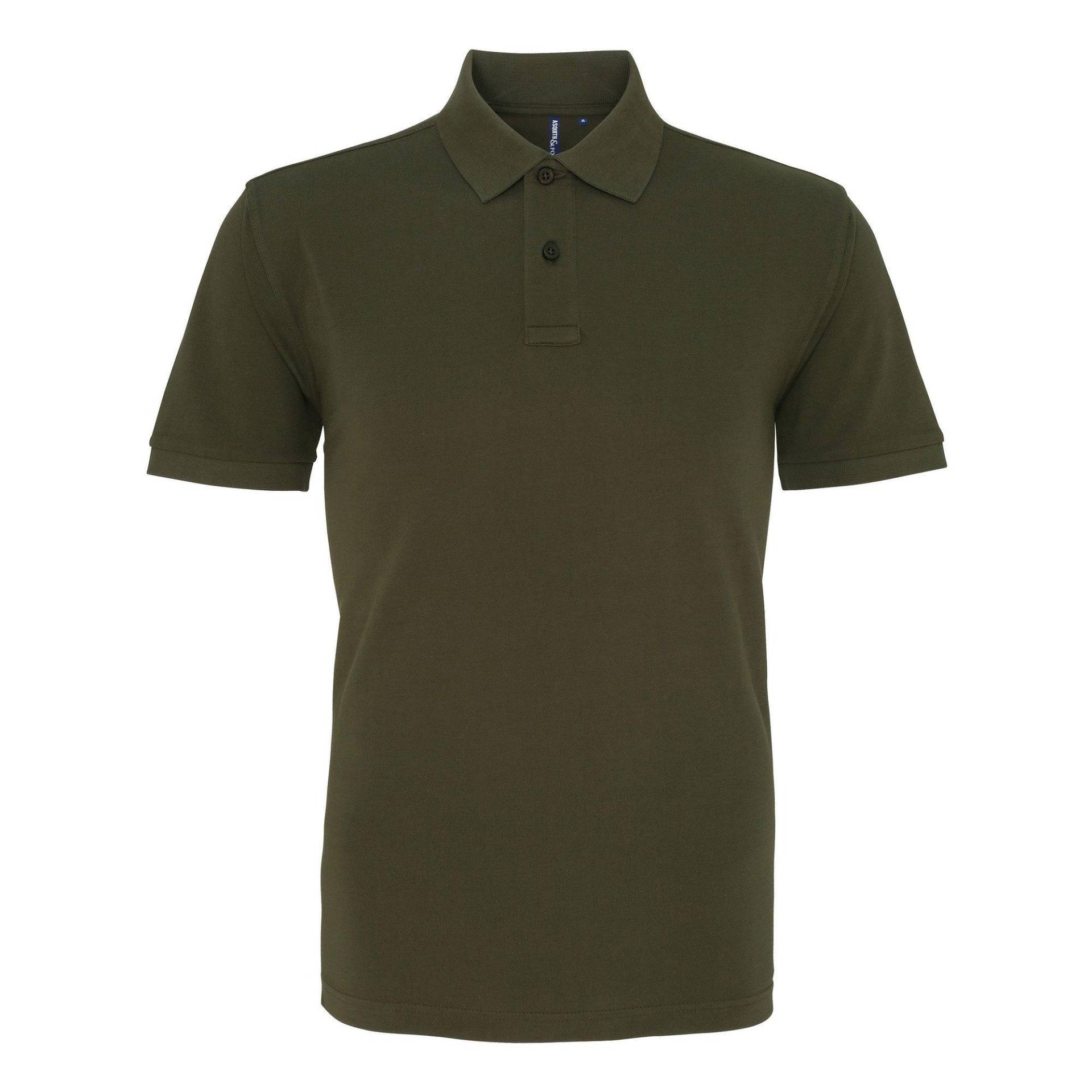 Poloshirt, Kurzarm Herren Olivegrün 3XL von Asquith & Fox