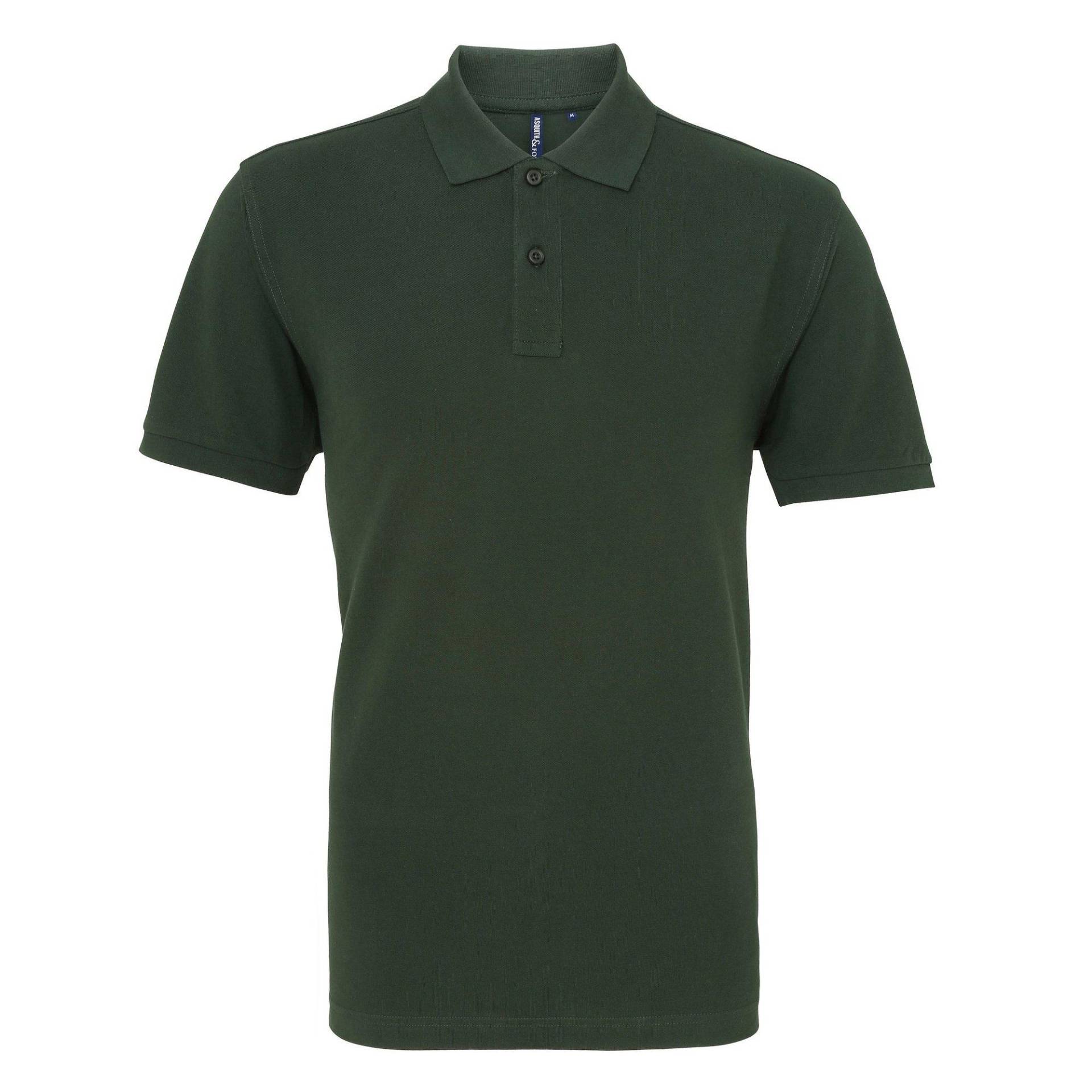 Poloshirt, Kurzarm Herren Dunkelgrün 3XL von Asquith & Fox