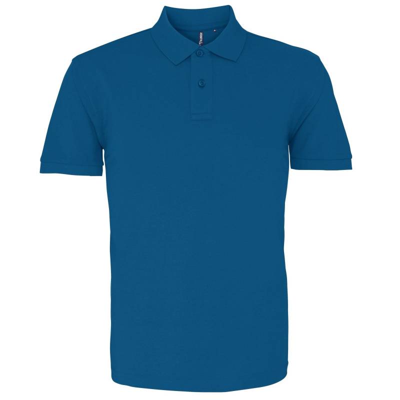 Poloshirt, Kurzarm Herren Blau L von Asquith & Fox