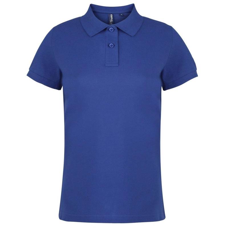 Asquith & Fox - PoloShirt, Kurzarm, für Damen, Königsblau, Größe L von Asquith & Fox