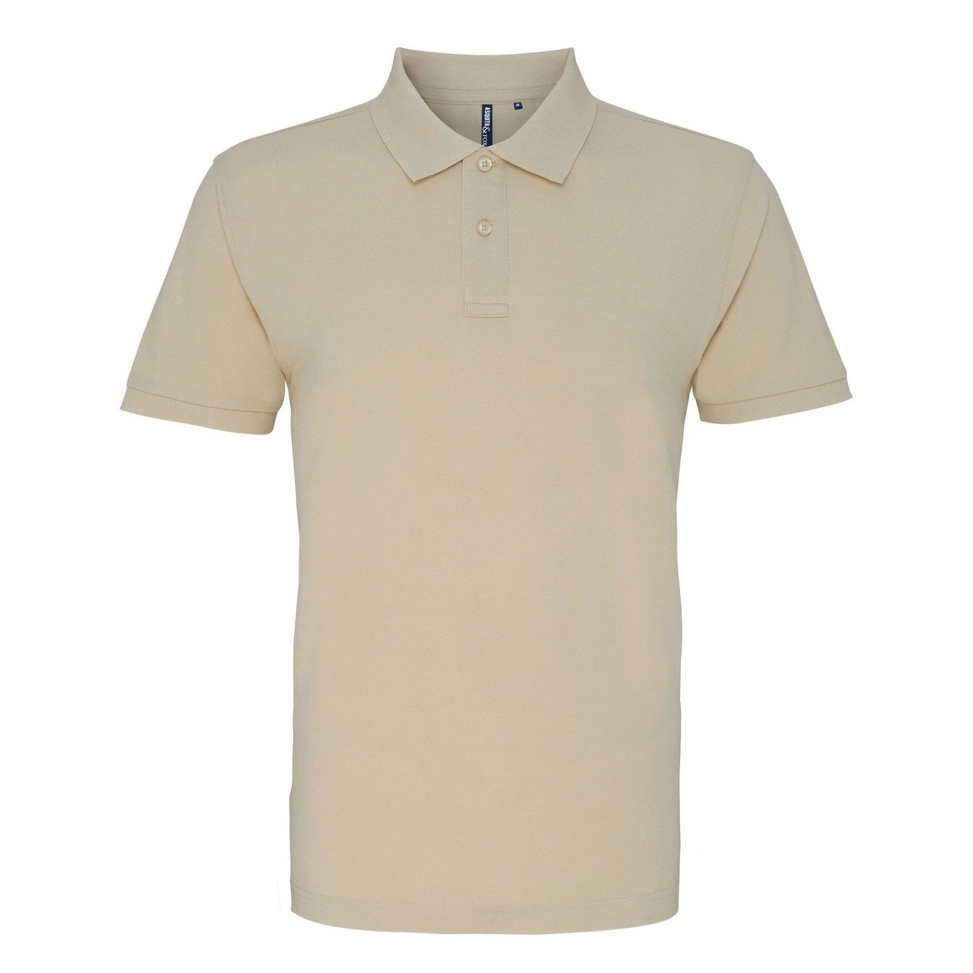 Poloshirt, Kurzarm Herren Beige L von Asquith & Fox