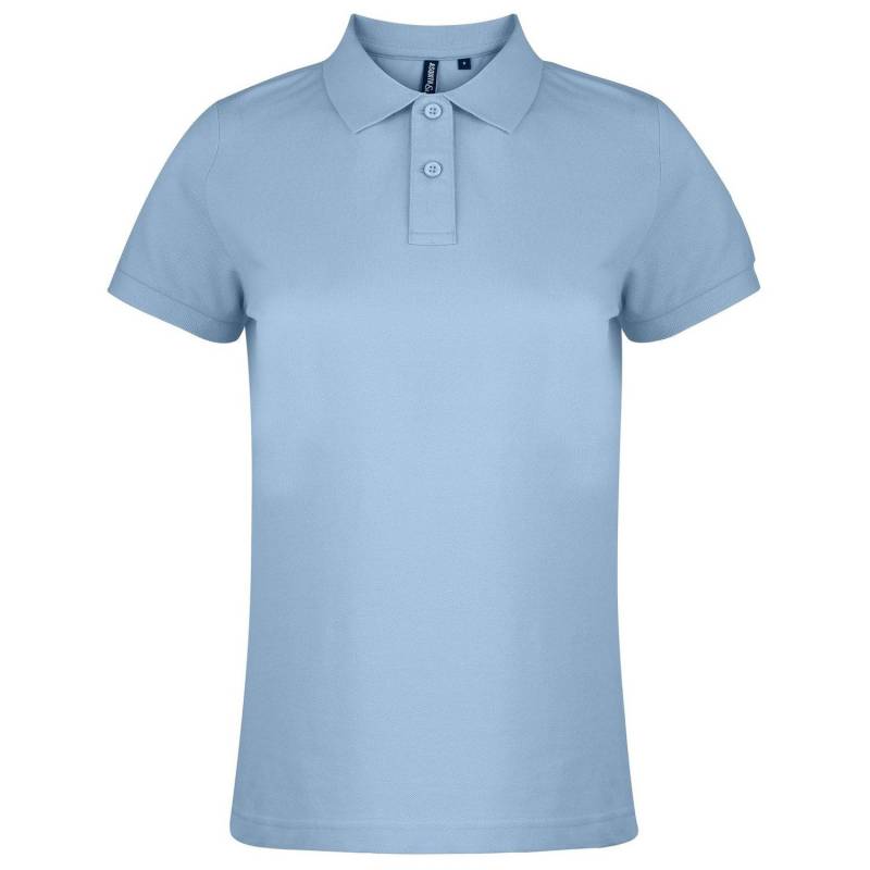 Poloshirt, Kurzarm Damen Himmelblau L von Asquith & Fox