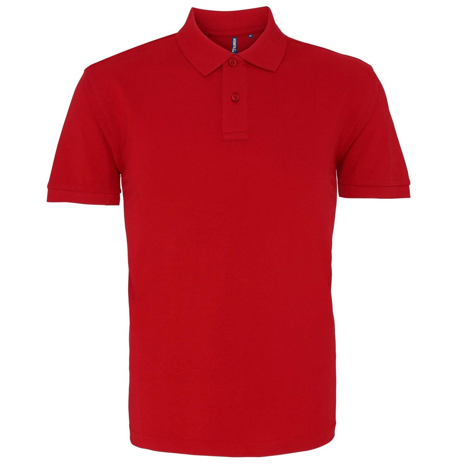 Poloshirt, Kurzarm Herren Rot Bunt S von Asquith & Fox