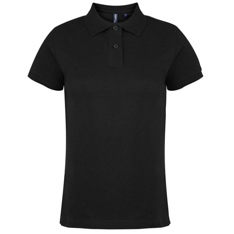 Poloshirt, Kurzarm Damen Schwarz S von Asquith & Fox