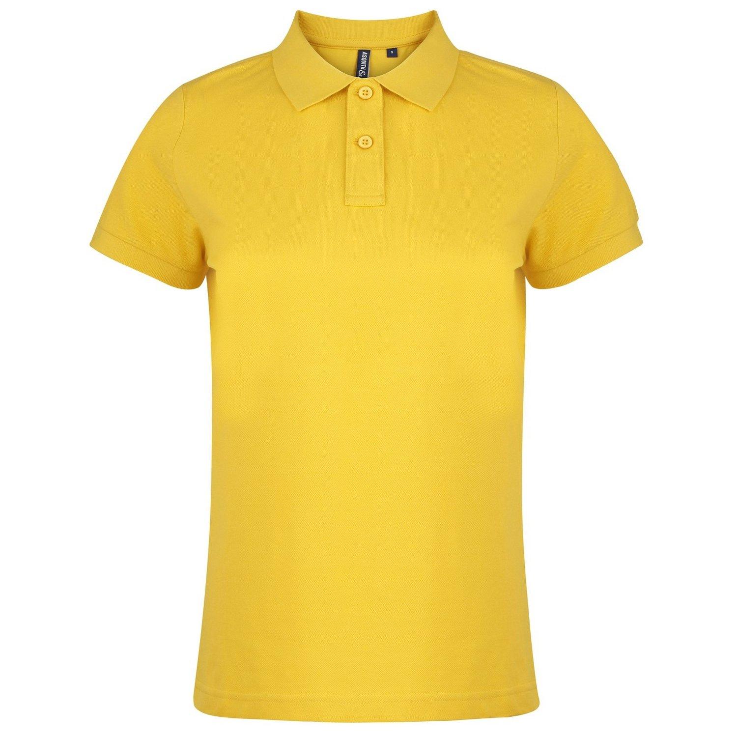 Poloshirt, Kurzarm Damen Gelb Bunt XL von Asquith & Fox