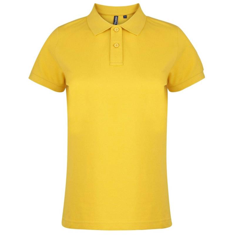 Asquith & Fox - PoloShirt, Kurzarm, für Damen, Gelb Bunt, Größe XL von Asquith & Fox