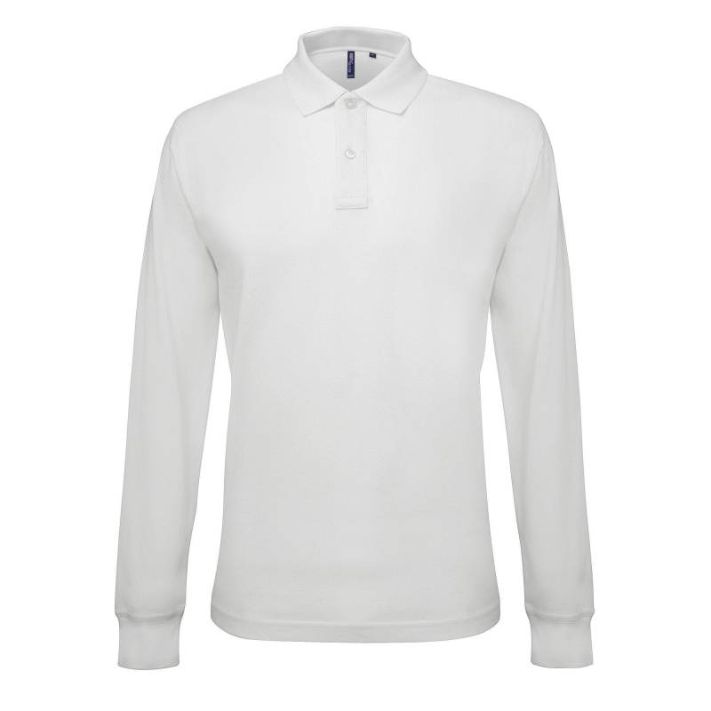 Poloshirt, Langärmlig Herren Weiss M von Asquith & Fox