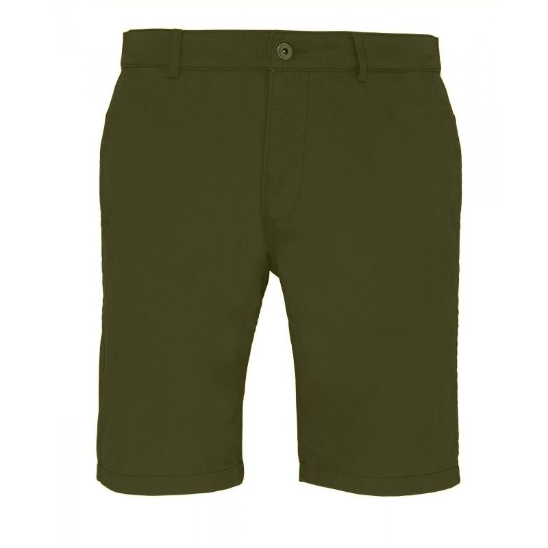 Chinoshorts Herren Olivegrün XL von Asquith & Fox