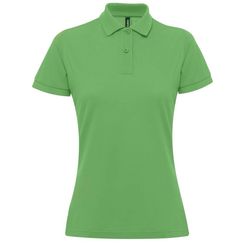 Kurzarm Performance Blend Polo Shirt Damen Grün M von Asquith & Fox