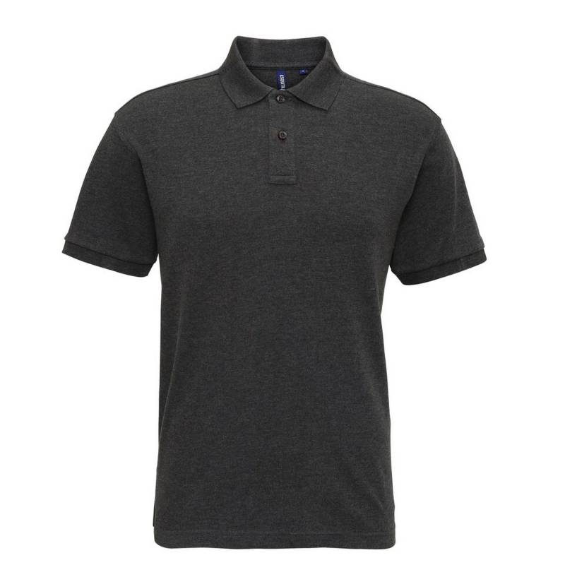 Mens Superweiches Polo Shirt Herren Schwarz 3XL von Asquith & Fox