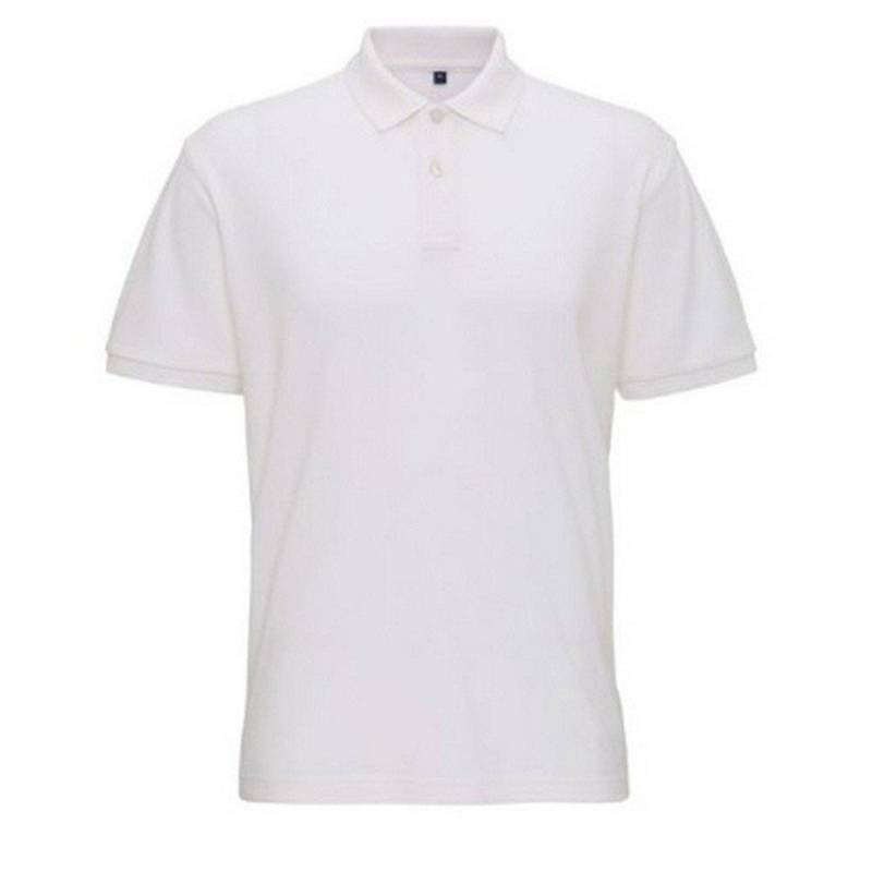 Mens Superweiches Polo Shirt Herren Weiss L von Asquith & Fox