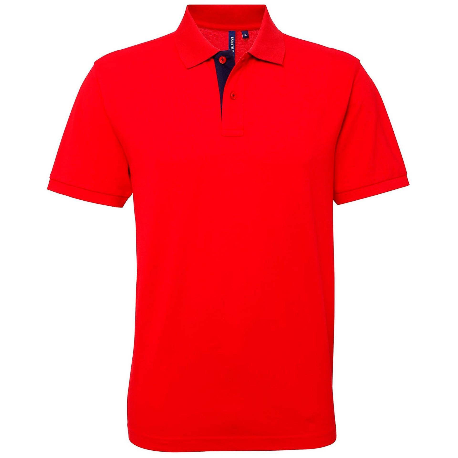 Poloshirt, Kurzärmlig Herren Rot Bunt 3XL von Asquith & Fox