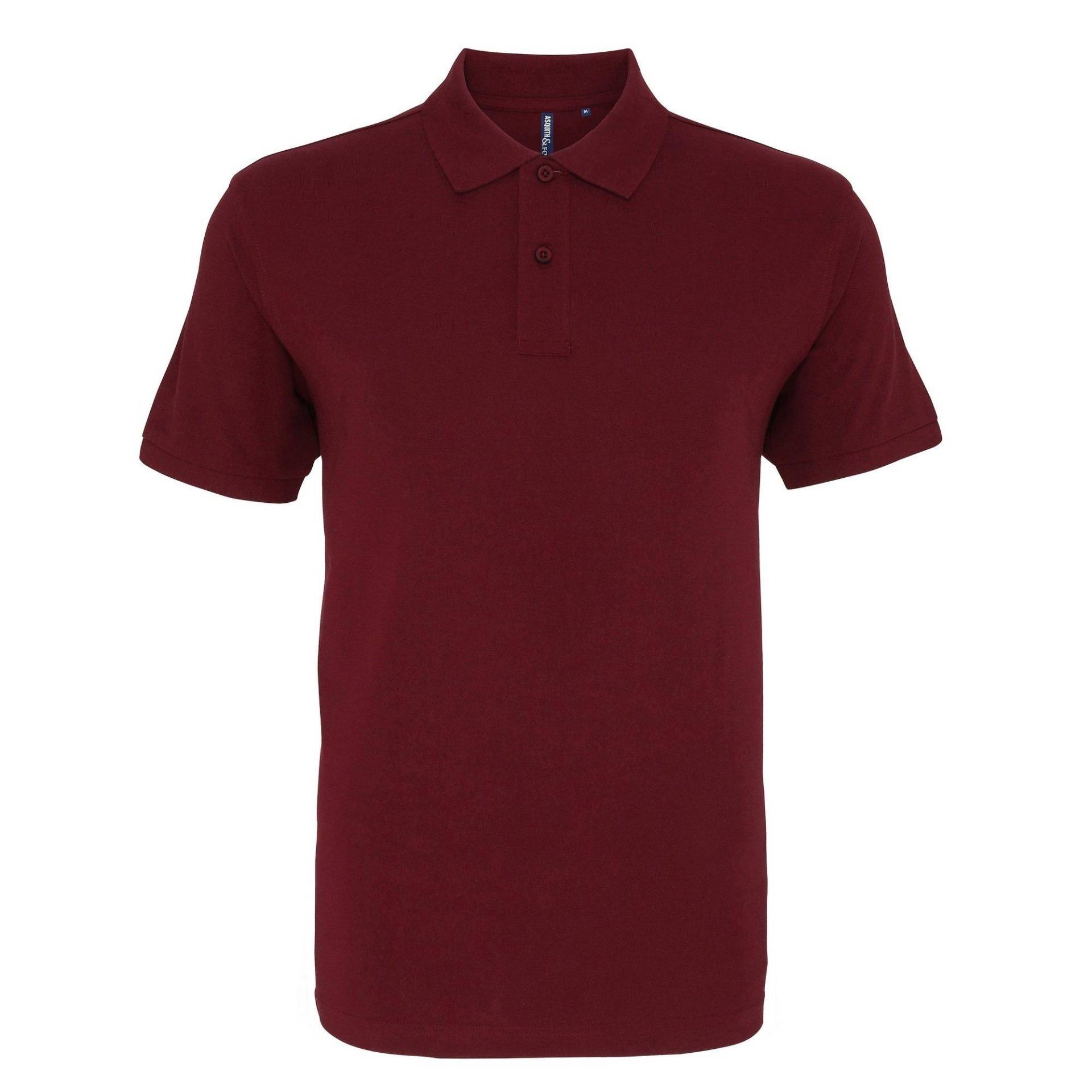 Asquith & Fox - PoloShirt, Kurzarm, für Herren, Weinrot, Größe L von Asquith & Fox