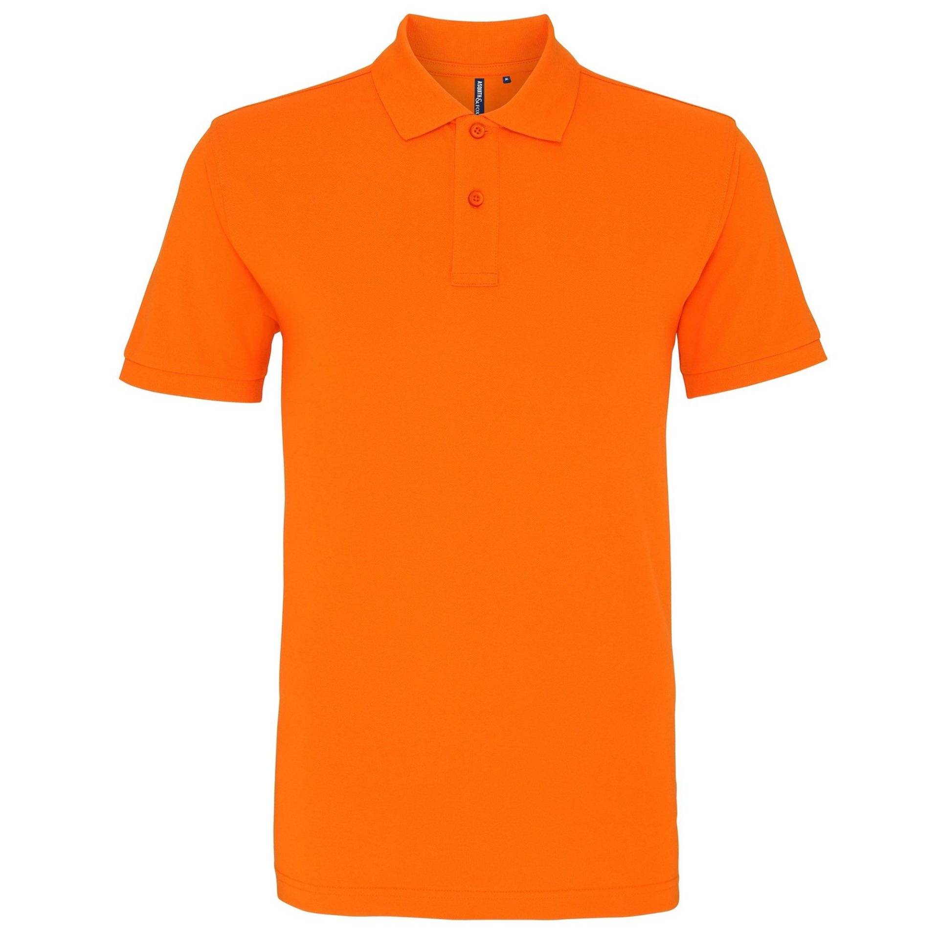 Poloshirt, Kurzarm Herren Orange L von Asquith & Fox