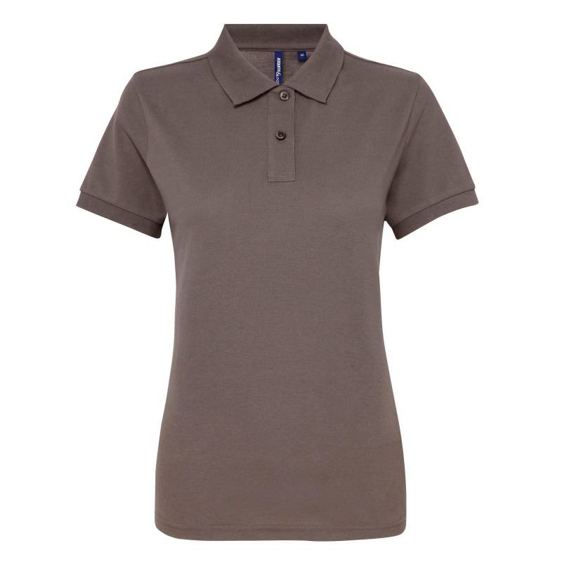 Kurzarm Performance Blend Polo Shirt Damen Schiefergrau L von Asquith & Fox