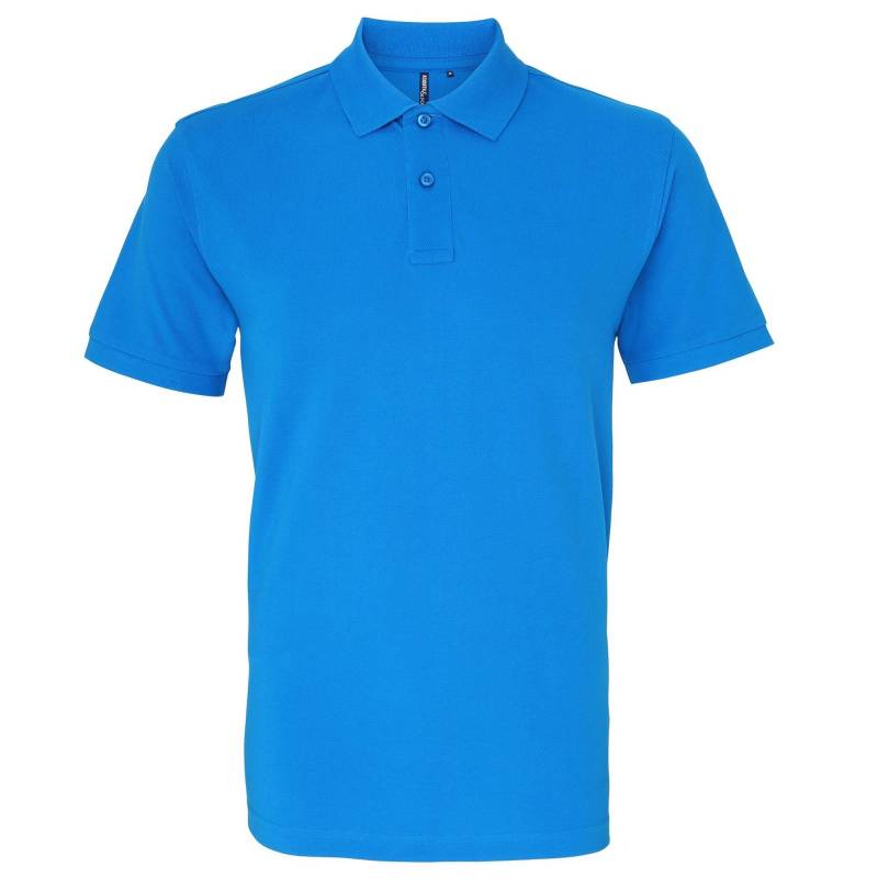 Poloshirt, Kurzarm Herren Saphirblau L von Asquith & Fox