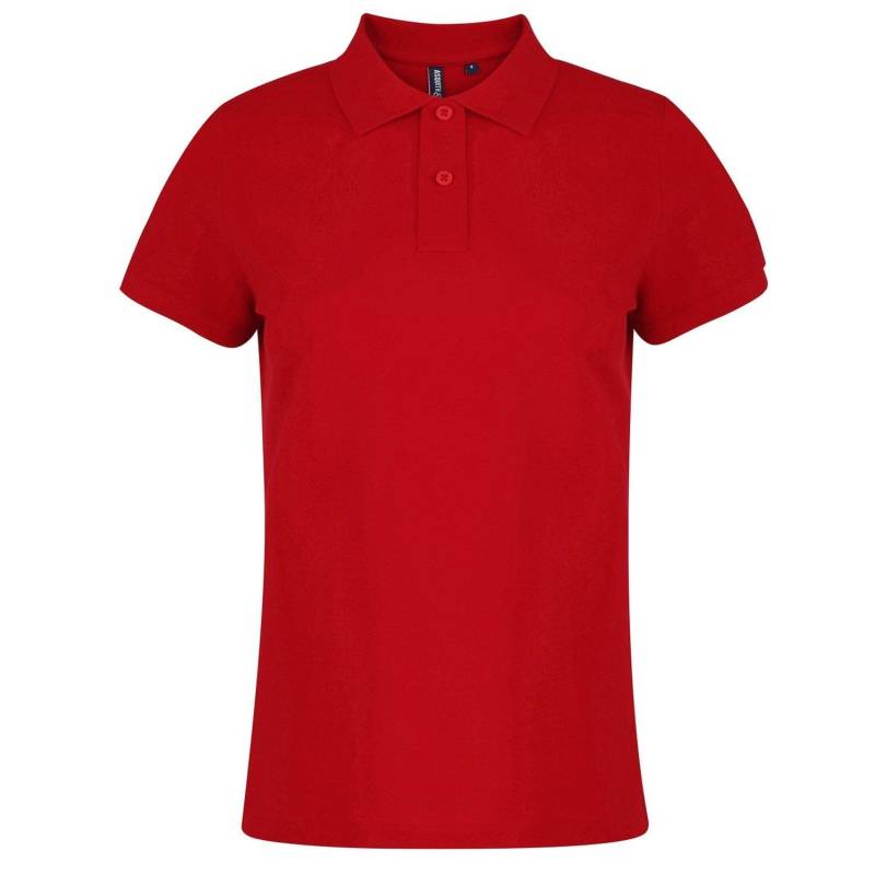Poloshirt, Kurzarm Damen Rot Bunt L von Asquith & Fox