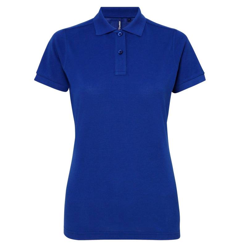 Kurzarm Polo Shirt Damen Königsblau L von Asquith & Fox