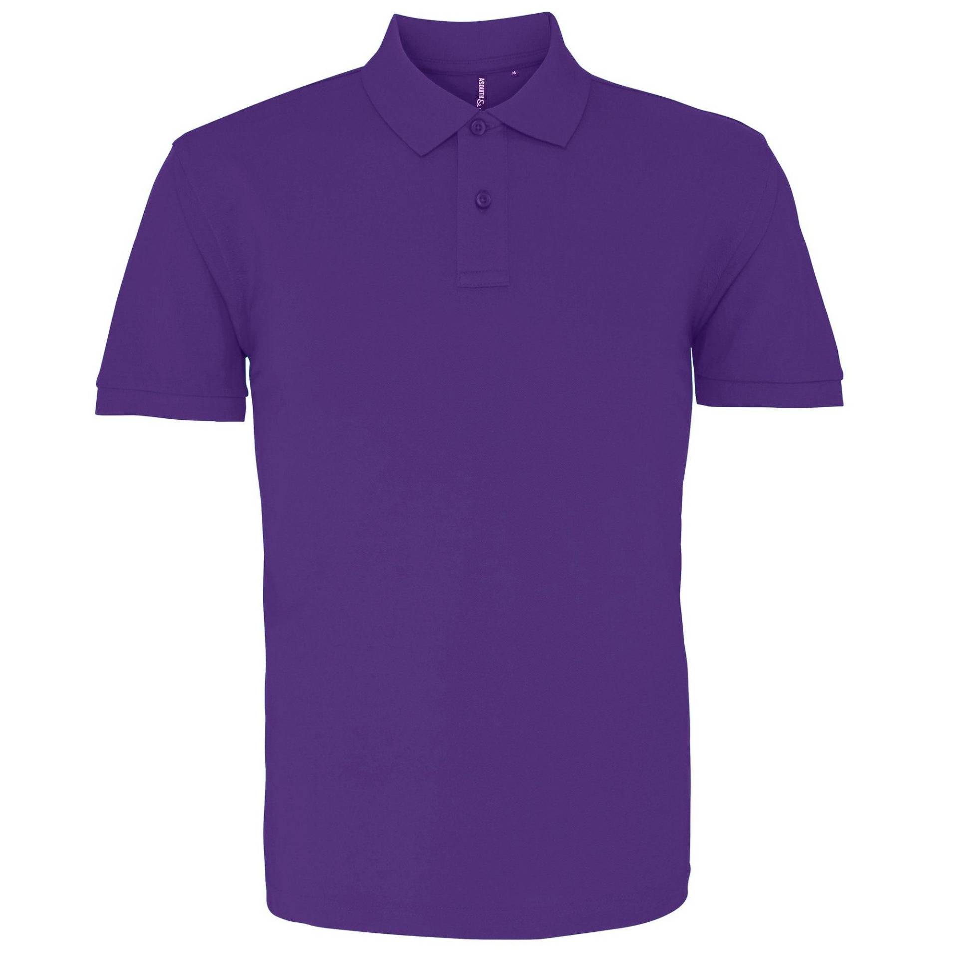 Poloshirt, Kurzarm Herren Lila M von Asquith & Fox