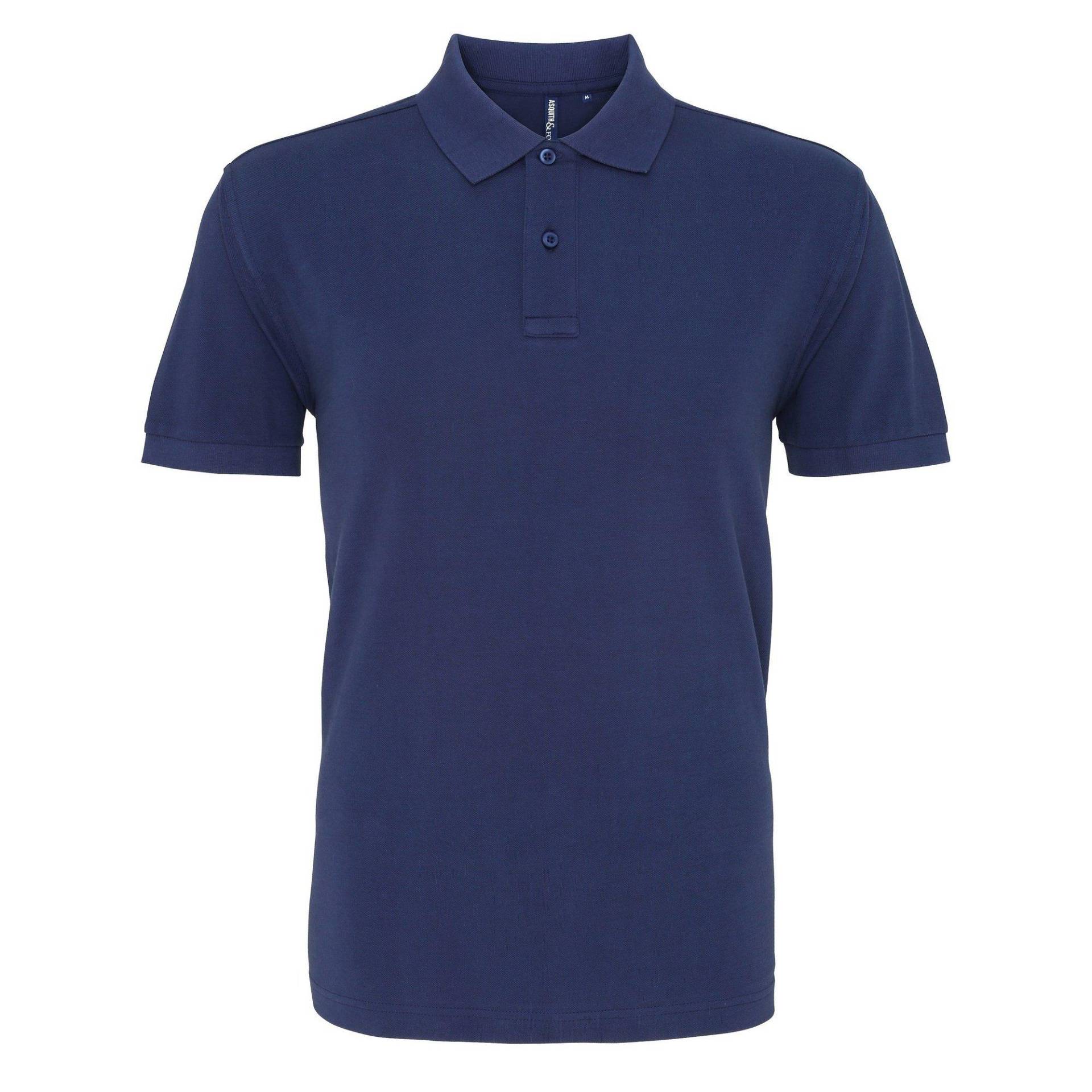 Poloshirt, Kurzarm Herren Blau Denim M von Asquith & Fox