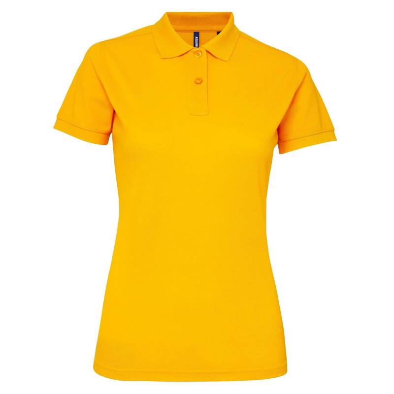 Asquith & Fox - Kurzarm Performance Blend Polo Shirt, für Damen, Gelb Bunt, Größe S von Asquith & Fox