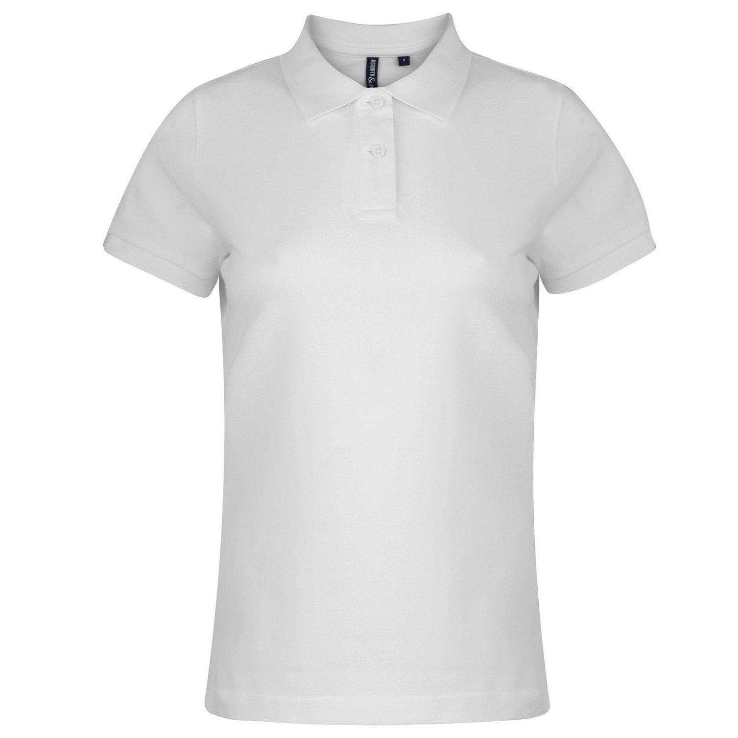 Poloshirt, Kurzarm Damen Weiss XL von Asquith & Fox