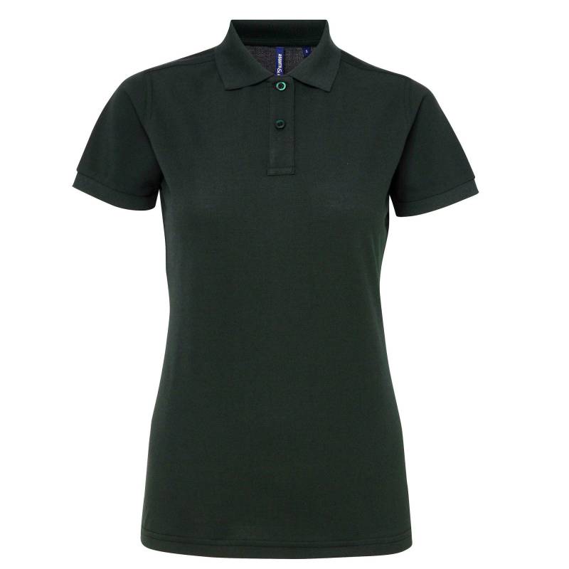 Kurzarm Performance Blend Polo Shirt Damen Dunkelgrün XXL von Asquith & Fox