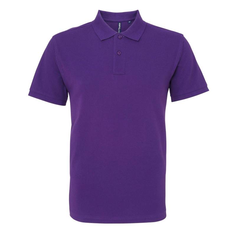 Poloshirt, Aus Biologischem Anbau Herren Lila 3XL von Asquith & Fox