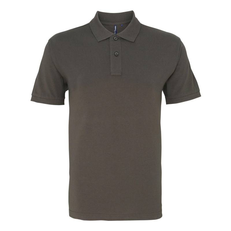 Poloshirt, Aus Biologischem Anbau Herren Schiefergrau 3XL von Asquith & Fox