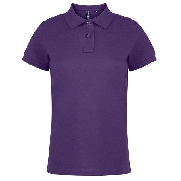 Poloshirt, Kurzarm Damen Lila XL von Asquith & Fox