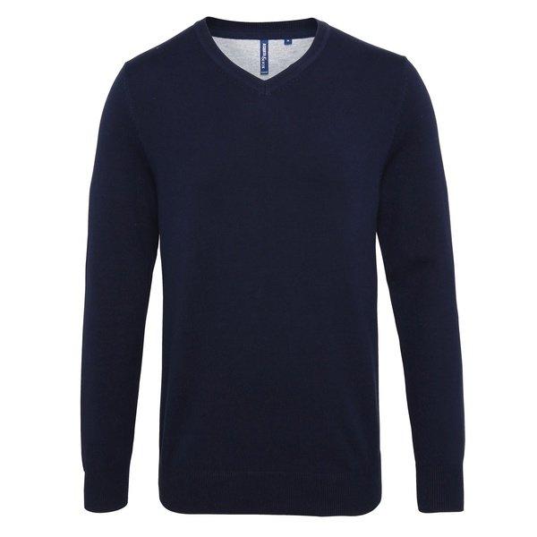 Reichen Vausschnitt Pullover Herren Marine M von Asquith & Fox