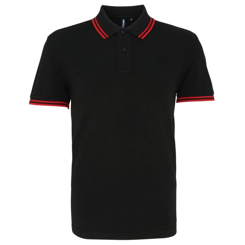 Poloshirt, Kurzärmlig Herren Schwarz M von Asquith & Fox