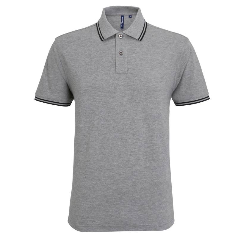 Asquith & Fox - PoloShirt, kurzärmlig, für Herren, Grau, Größe S von Asquith & Fox