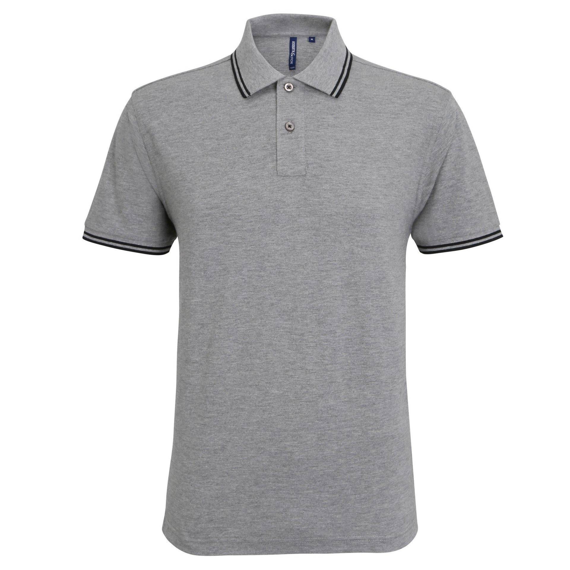 Asquith & Fox - PoloShirt, kurzärmlig, für Herren, Grau, Größe XL von Asquith & Fox