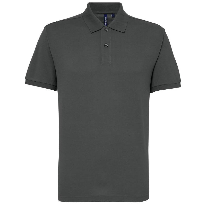 Short Sleeve Performance Formel-polo-hemd Herren Charcoal Black M von Asquith & Fox