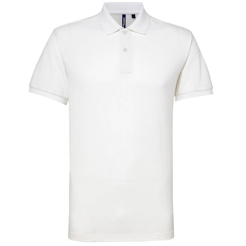 Short Sleeve Performance Formel-polo-hemd Herren Weiss 5XL von Asquith & Fox