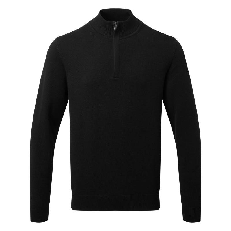 Sweatshirt, Mit Reißverschluss Herren Schwarz XL von Asquith & Fox