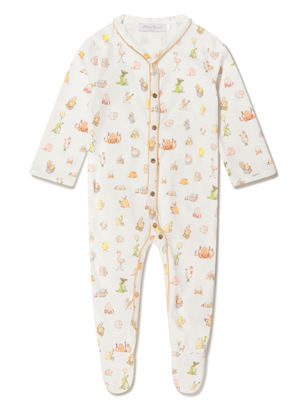 Atelier Choux Bebé Choux graphic-print pajamas - White von Atelier Choux