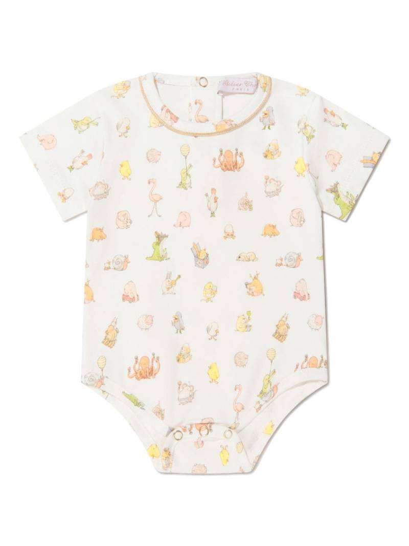 Atelier Choux Bébé Choux-print cotton body - White von Atelier Choux