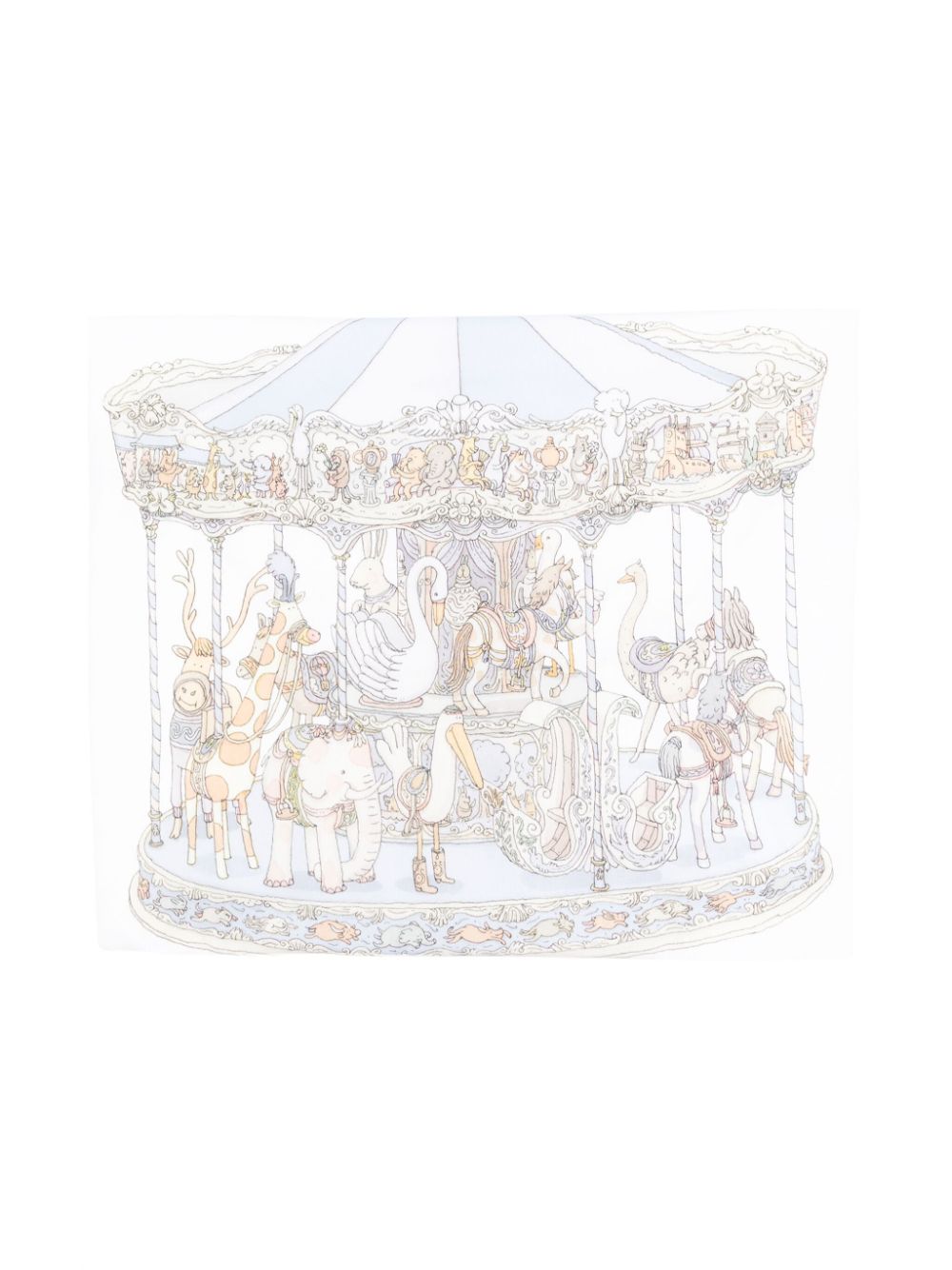 Atelier Choux Carousel fitted bead sheet - White von Atelier Choux