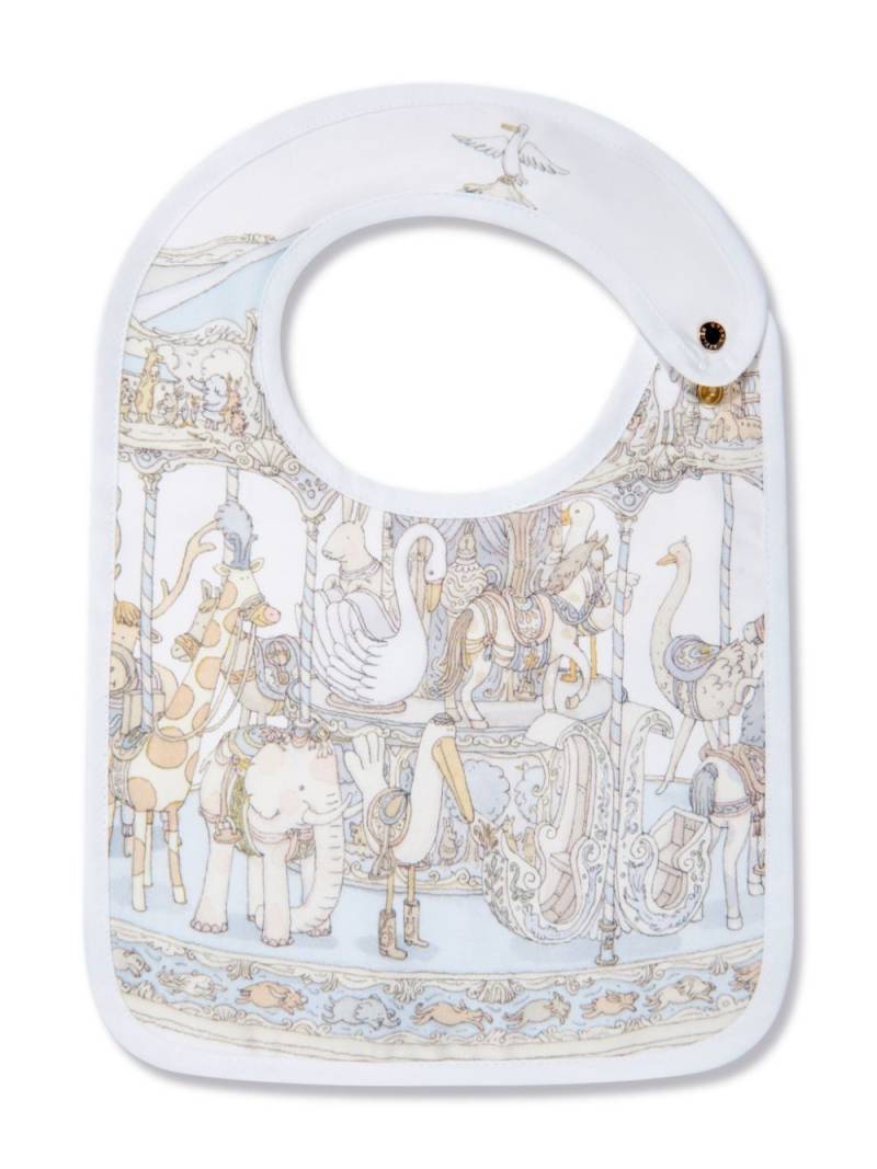 Atelier Choux Carousel-print organic-cotton bib - Blue von Atelier Choux